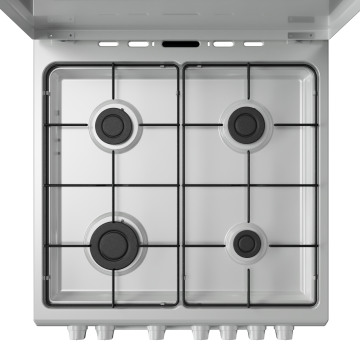 Cuisinière Gaz BGE6240WA - Blanche - Chaleur brassée