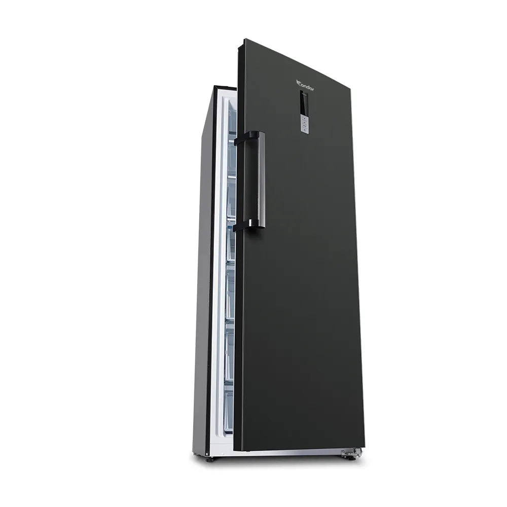 Congélateur Condor vertical – 391 L – super freeze -Inverter – No Frost – convertible – Dark Inox