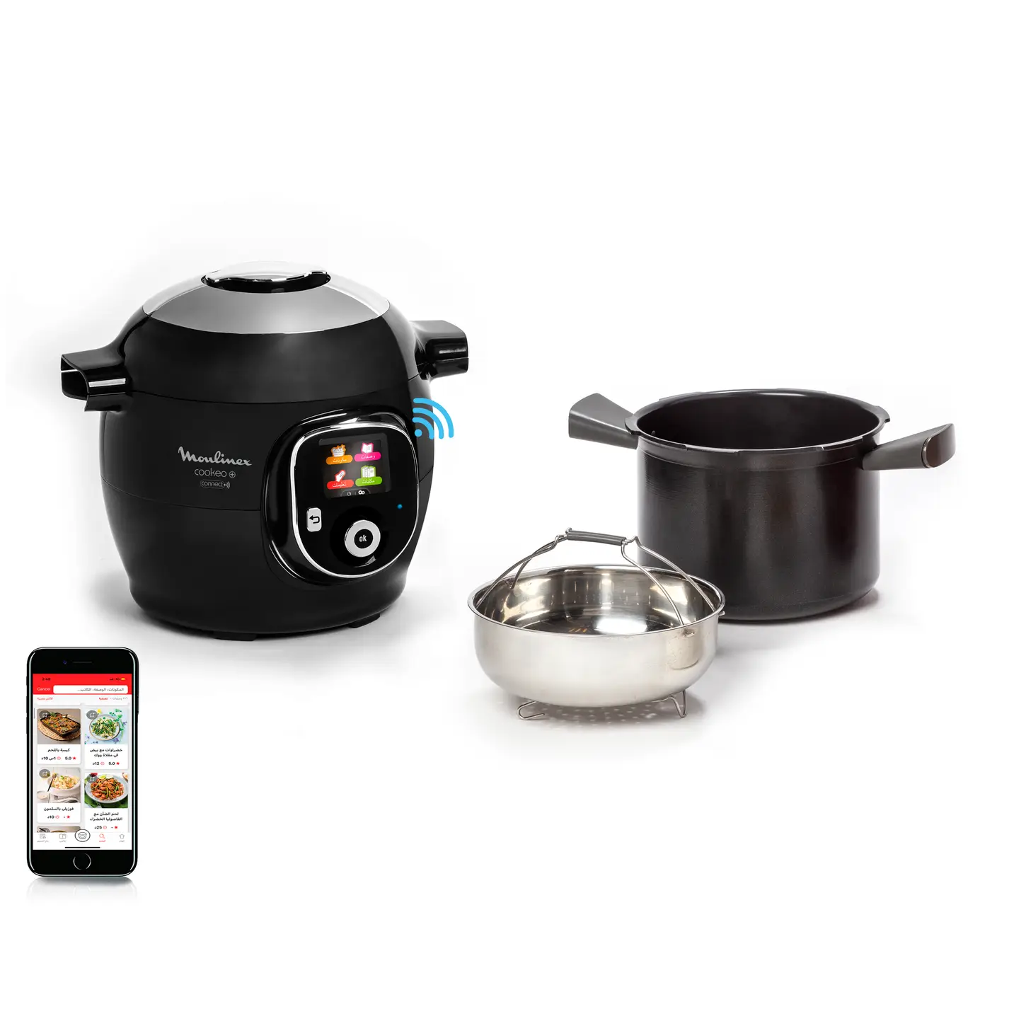 Mijoteur Moulinex COOKEO+ CONNECT 6L | 6 Programmes | 200 Recettes | Multicuiseur Intelligent