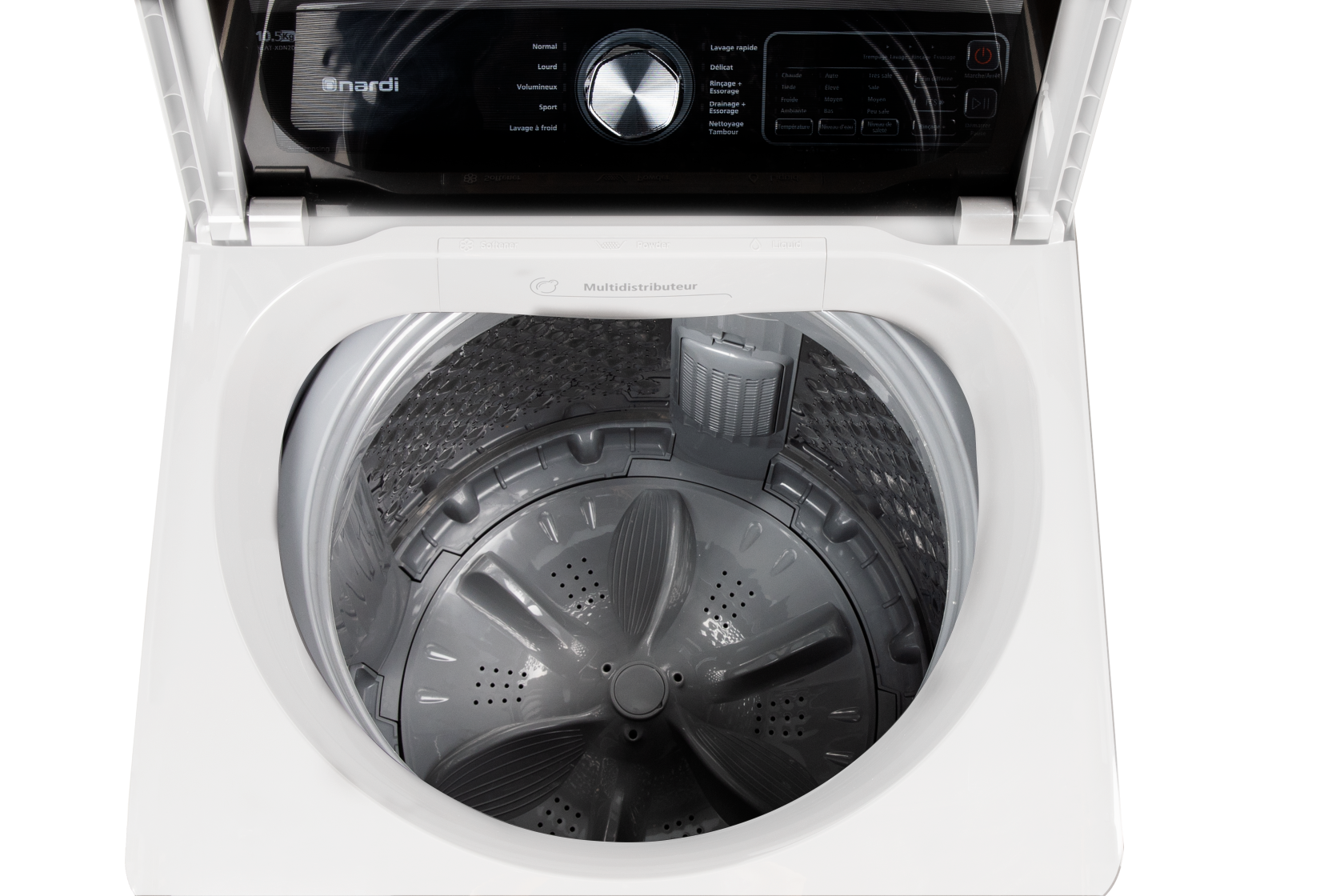 Machine à Laver NARDI NATA Automatique Top Loading-10,5Kg Lavage-Blanche