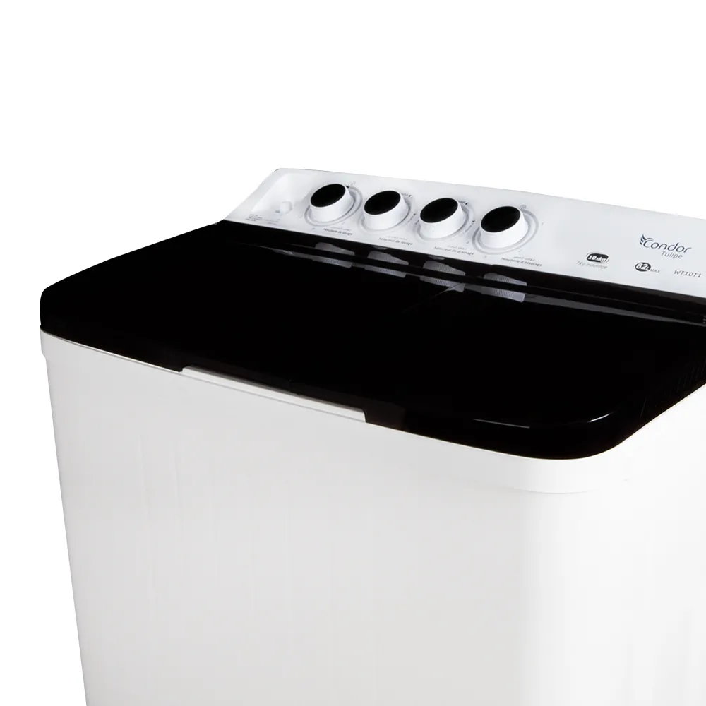 Machine à laver CONDOR TULIPE Semi-Automatique Double bacs – 10.5kg lavage – Blanche