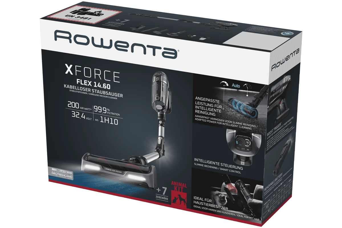 ROWENTA - Aspirateur balai X-Force Flex 14.60 Animal Care RH9958WA